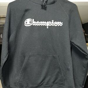 Champion Black Crewneck Sweater Classic Style